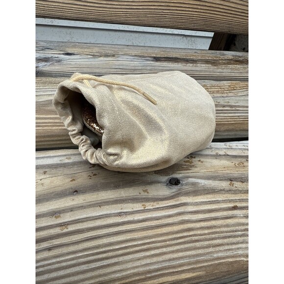 Capelli New York Ballet Slippers Size 8 Gold Glitter Elastic Top Nonslip W/ Bag - Picture 2 of 8